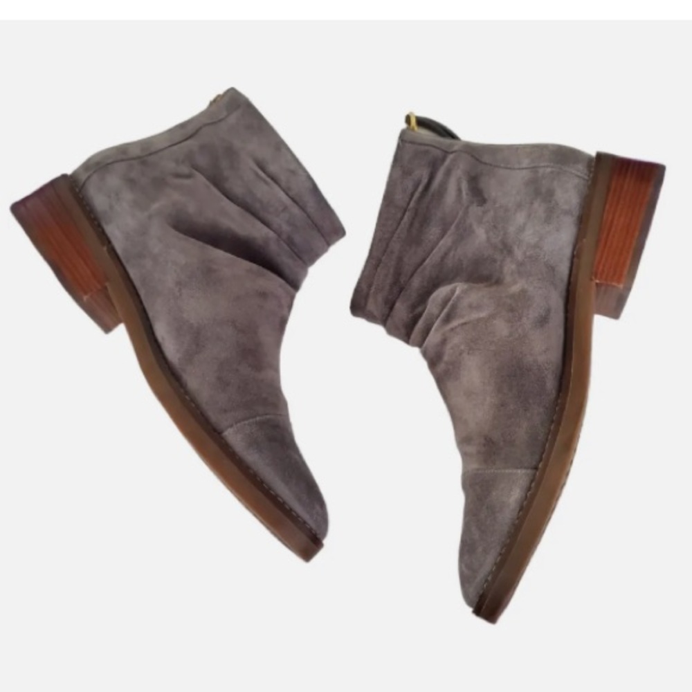 Gray Suede Ankle Boots - Picture 5 of 12